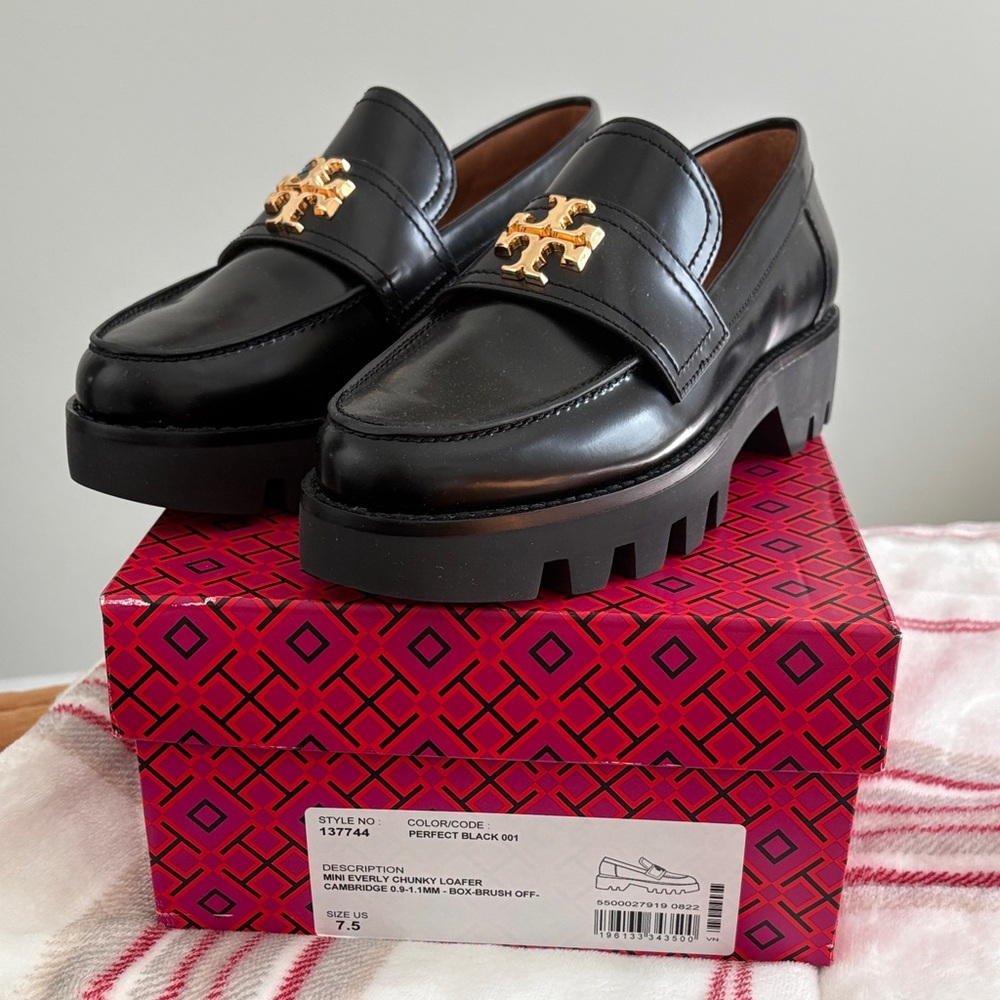 Tory Burch Mini Everly Chunky Loafer with Gold Accent